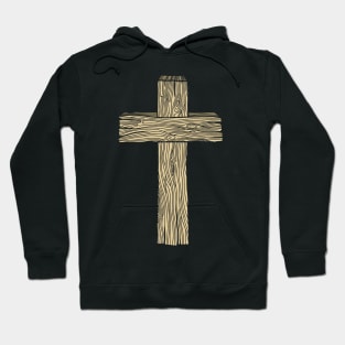 Wooden cross Hoodie